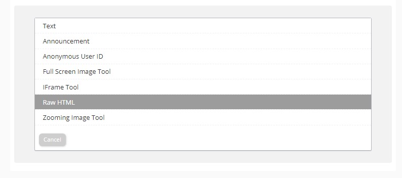 Use Raw HTML Component | Triboo Customer Success Center